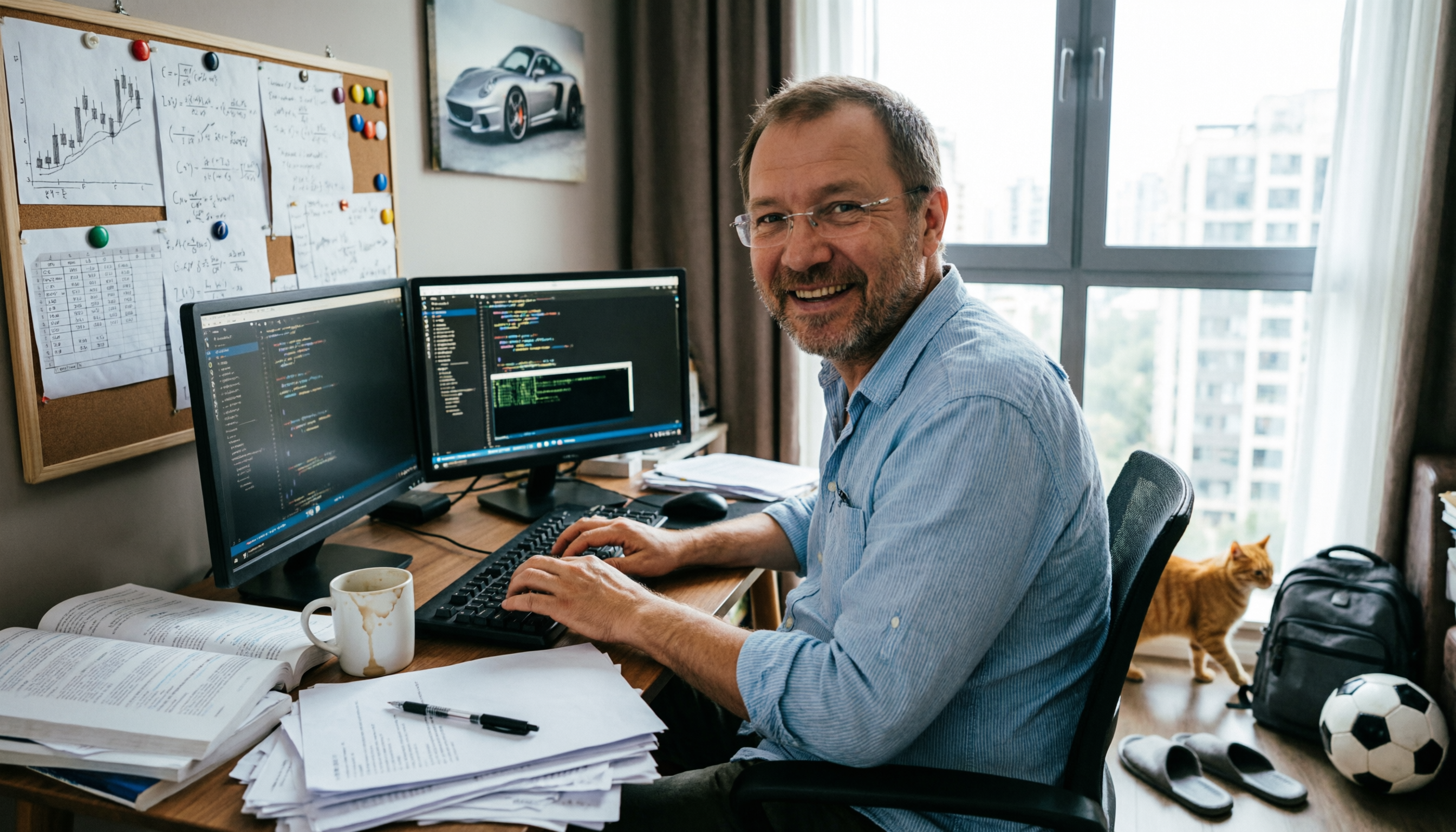 Виталий за работой